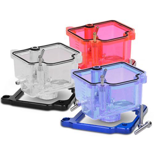 voca racing carburettor float bowl red blue transparent